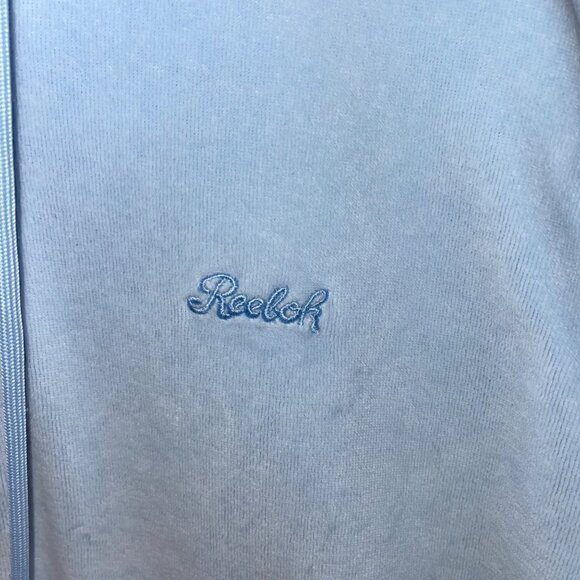 Reebok Vintage Womens Track Suit Size XL Blue Velour Y2k Pockets Cotton - Picture 3 of 10